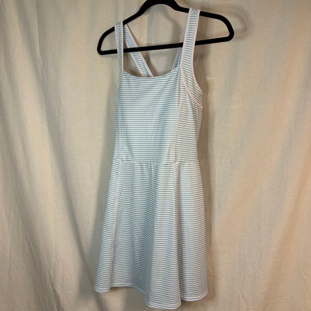 Tommy Bahama Blue White Striped Athletic Dress & Shorts Set Size S